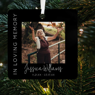 In Loving Memory   5 Photo Collage   Memorial Metal Tree Decoration