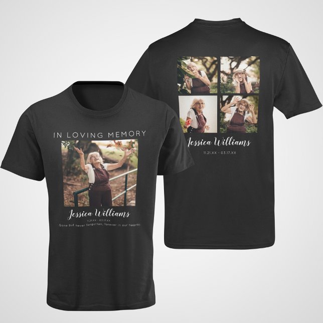 In Loving Memory | 5 Photo Collage | Memorial T-Shirt (Creator Uploaded)