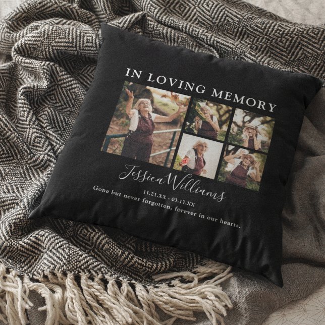 In Loving Memory | 9 Photo | Memorial Throw Pillow (Creator Uploaded)