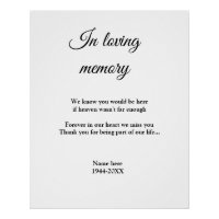 in loving memory add name text keepsake sign