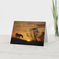 In Loving Memory and Deepest Sympathy Horse Card