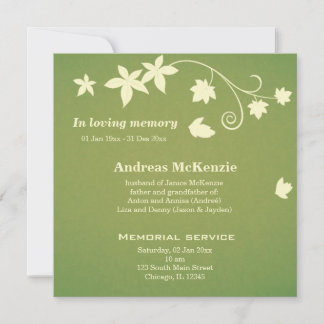 In Loving Memory Announcement
