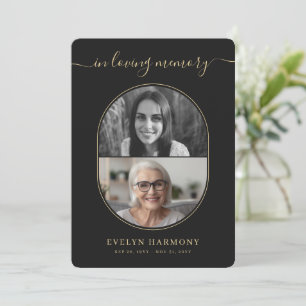 In Loving Memory Before & After Photo Funeral Invitation