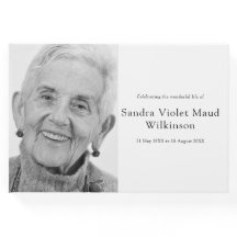 In Loving Memory black and white Memorial Photo