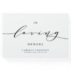 In Loving Memory Black Dainty Script Funeral