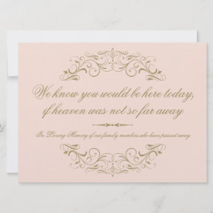 In Loving Memory Blush Antique Flourish Wedding
