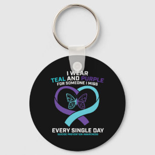 In Loving Memory Butterfly Dad Suicide Prevention Key Ring