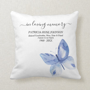 In Loving Memory Butterfly Photo Tribute Cushion