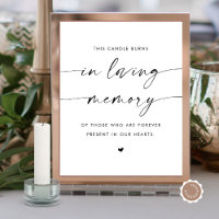 In Loving Memory Candle, Wedding Memorial Table