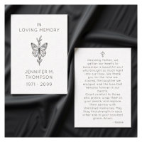 In Loving Memory Catholic Funeral Prayer Card
