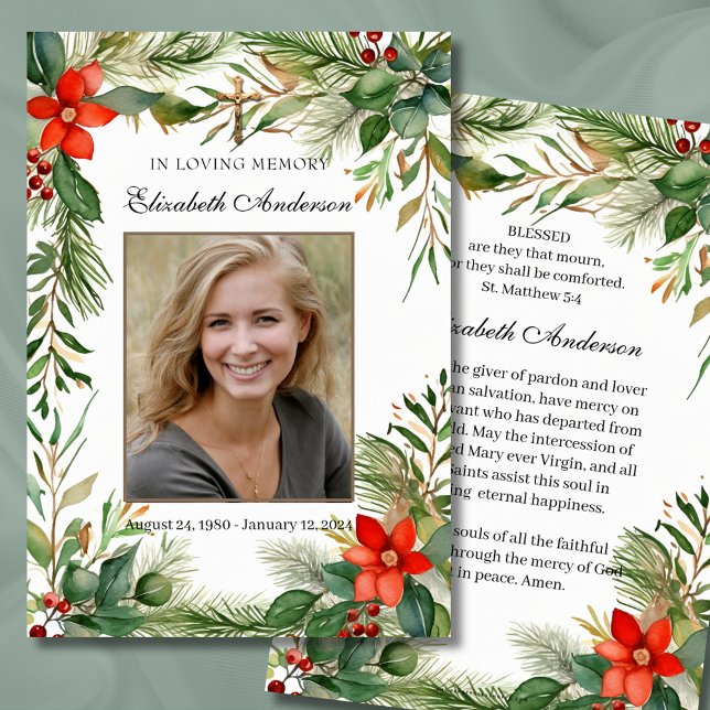 In Loving Memory Catholic Funeral Prayer Card (Creator Uploaded)