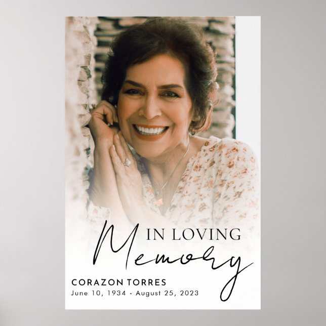 In loving Memory Celebration of Life Photo Funeral Poster (Front)