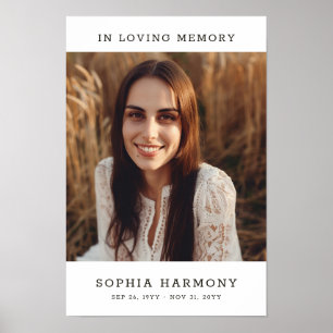 In Loving Memory Celebration of Life Photo Poster