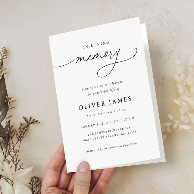 In Loving Memory Celebration of Life Program Card (Creator Uploaded)