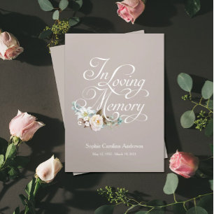 In Loving Memory Celebration of Life Program Tri-Fold Invitation