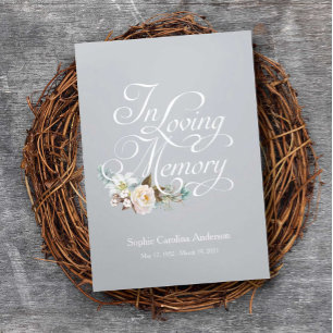 In Loving Memory Celebration of Life Program Tri-Fold Invitation