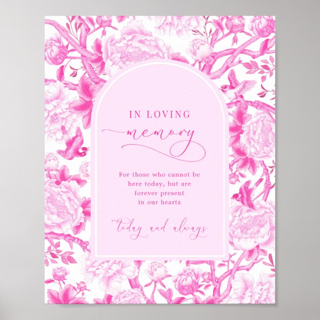 In Loving Memory | Chinoiserie Wedding Sign (Front)