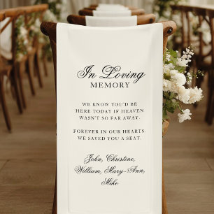 "In Loving Memory" Classic Wedding Memorial Beige Banner
