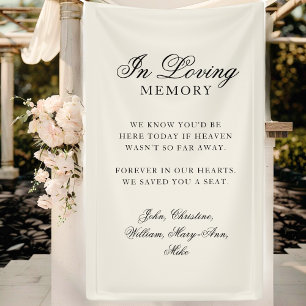 "In Loving Memory" Classic Wedding Memorial Beige Banner