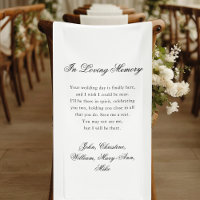 "In Loving Memory" Classic Wedding Memorial White