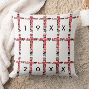 In Loving Memory Cross Red Pillow by Tell 3 People