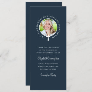 In Loving Memory   Custom Photo and Cross Invitation
