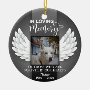 In Loving Memory Custom Photo, Dog Memorial Ceramic Tree Decoration