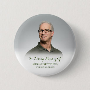 In Loving Memory Custom Photo Funeral Memorial 6 Cm Round Badge