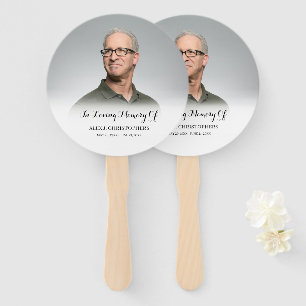 In Loving Memory Custom Photo Funeral Memorial Hand Fan