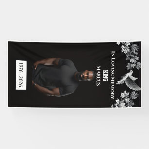 In Loving Memory Custom Photo Grave Cover Blanket  Banner