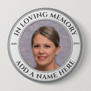 In Loving Memory Custom Photo Memorial 10 Cm Round Badge
