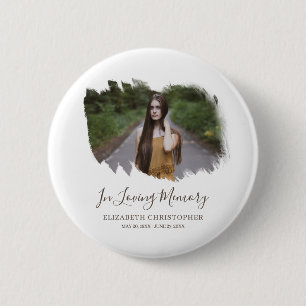 In Loving Memory Custom Photo Memorial Funeral But 6 Cm Round Badge