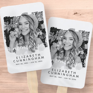 In Loving Memory Custom Photo Memorial Hand Fan