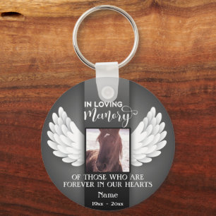 In Loving Memory Custom Photo, Name & Message Key Ring