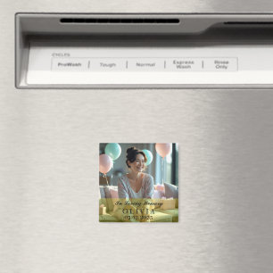 In Loving Memory Custom Photo Square Magnet