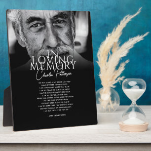 In Loving Memory Custom Text & Photo Memorial Plaque