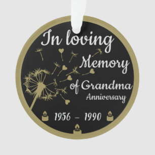 In loving Memory Death Anniversary Grandma Ornament