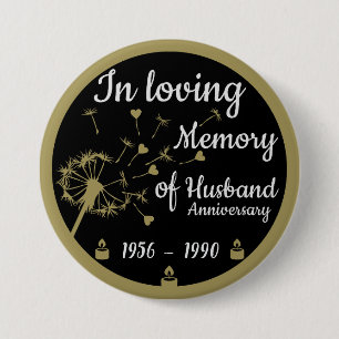 In loving Memory Death Anniversary Husband 7.5 Cm Round Badge