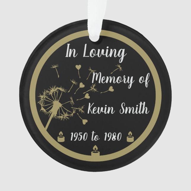 In loving Memory Death Anniversary Ornament (Front)
