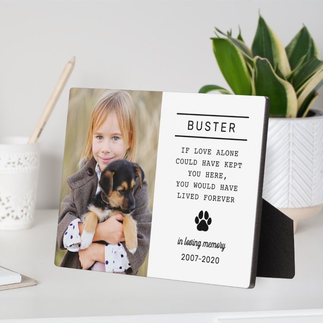 In Loving Memory Dog Personalised Photo Memorial Plaque (Creator Uploaded)