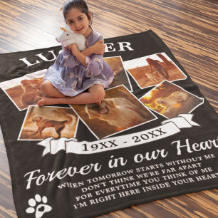 In Loving Memory Dog Photo Fleece Blanket