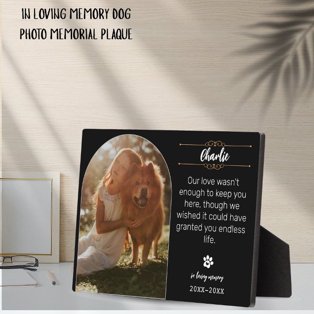 In Loving Memory Dog Photo Memorial  Plaque (In Loving Memory Dog Photo Memorial Plaque)