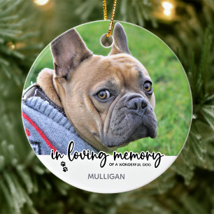 In Loving Memory - Dog Photo Pet Memorial Ceramic Tree Decoration