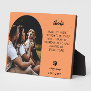 In Loving Memory Dog Photo Plaque – Personalized G
