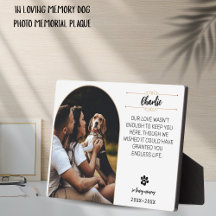 In Loving Memory Dog Photo Plaque – Personalized G