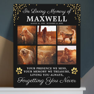 In Loving Memory Dog Plaque
