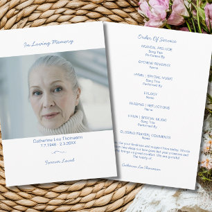 In Loving Memory Elegant Funeral Photo Program  Programme