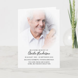 In Loving Memory Elegant Modern Funeral Program Programme