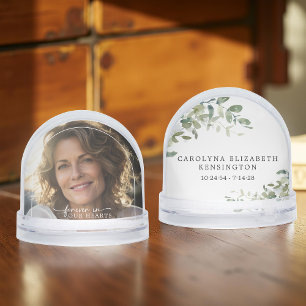 In Loving Memory Elegant Photo Keepsake Snowglobe