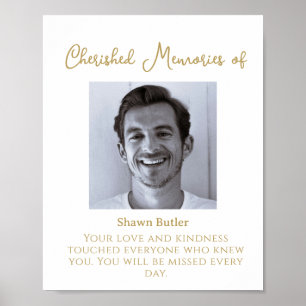 In Loving Memory, Elegant Wedding Sign